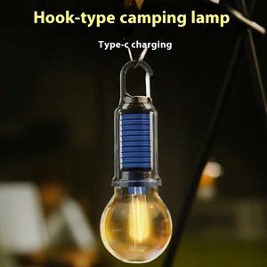 Nhà máy trực tiếp Retro Tungsten Đèn năng lượng mặt trời ánh sáng cho cắm trại ngoài trời ABS cơ thể dẫn chiếu sáng treo trang trí bầu không khí chiếu sáng - Product Image 2