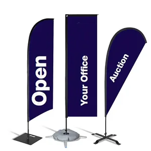 Large Flag Sign Banner Fabric 90x365cm 3x12ft 2m Dance Laundromat Free Shipping Outdoor Feather Teardrop Flag with Stake Bag