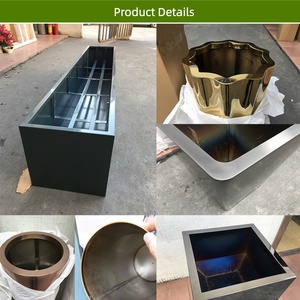 Vaso da Terra Moderno di Lusso in Oro, Grande, per Arredamento Interno, Vaso Alto per Fiori da Hotel, Elegante Vaso da Giardino per Soggiorno - Product Image 4