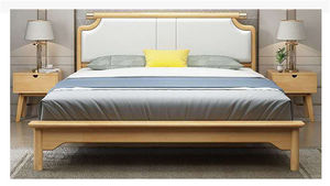 Nueva cama moderna de madera maciza 1,2/1,5/1,8 m cama doble muebles de troncos para cama infantil para <span class=keywords><strong>alquiler</strong></span> de apartamento en casa - Product Image 6