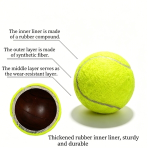 Servicio Profesional de Logotipo Personalizado OEM, Pelota de <span class=keywords><strong>Tenis</strong></span> de Entrenamiento para Exteriores Duradera con Certificación ITF para Torneos - Product Image 2
