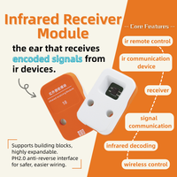 Module de capteur récepteur IR QMY S18, télécommande sans fil, prise PH2.0, Plug-and-Play, 42x26x12mm, pour kit d'éducation AI ESP32