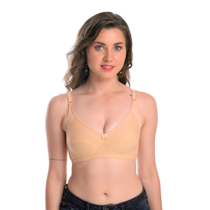 Sujetador de algodón elástico en cuatro direcciones, sujetador de algodón suave, sujetador de copa completa, sujetador de cobertura completa para mujer, sujetador con tirantes ajustables - Product Image 1