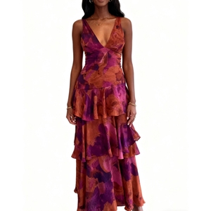 เดรสเข้ารูปผ้าชีฟองคล้องคอเซ็กซี่ของผู้หญิงแฟชั่น - Product Image 4