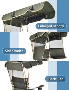Silla Plegable con Toldo UPF 50+ para Playa, Camping y Pesca, Soluciones de Suministro OEM, Silla de Playa para Ocio - Product Image 2