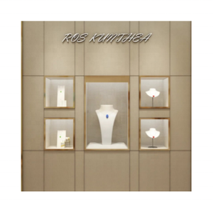 Sac blanc verre fumé utilisé led étagère bijoux vitrines vitrine bijoux et montre kiosque rond pour magasin - Product Image 6