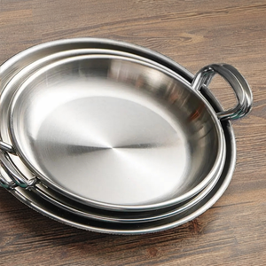YolecenModern Design Eco-Friendly Stainless Steel Serving <strong>Pan</strong> with Handle Wholesale <strong>Paella</strong> <strong>Pan</strong> - Product Image 2
