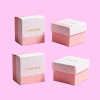 Boîte d'emballage personnalisée en carton blanc de qualité alimentaire pour bonbons, avec impression UV et gaufrage à chaud or, pour chocolats et douceurs de mariage, avec logo personnalisé