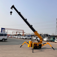 Mini-grue araignée portative de 1 tonne avec moteur Euro 5 pour la construction et l'entretien en intérieur