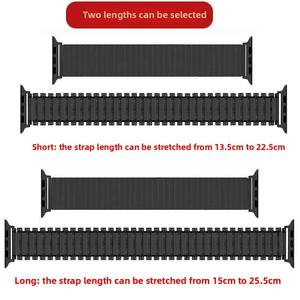 สายนาฬิกาข้อมือสแตนเลสแบบยืดได้สำหรับ Apple Watch Band 40 41 44 45 มม. สำหรับ Iwatch Series 8 7 6 5 - Product Image 4