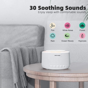 Vente flash : Appareil <span class=keywords><strong>de</strong></span> thérapie sonore apaisant avec 30 sons <span class=keywords><strong>de</strong></span> la nature, boîte à sons pour le sommeil, aide respiratoire, lumière pour la chambre, machine à bruit blanc - Product Image 2