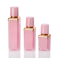 Bouteilles de Lotion en acrylique rose clair de haute qualité, 15ml, 30ml, 50ml, pots de crème, emballage cosmétique, ensemble de conteneurs