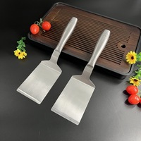 Spatule à gâteau en acier inoxydable épaissi pour poisson, Jianbing, Shaobing, pizza, yaourt fouetté, grillades Teppanyaki – Idéale pour la vente ambulante