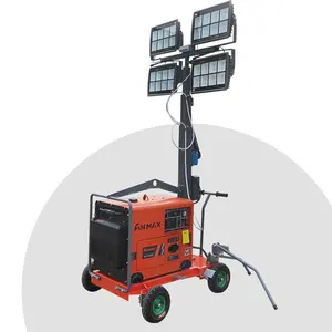 Fabricante fornecedor torre de luz móvel barata 4*200w 400w 1000w com gerador a gasolina diesel