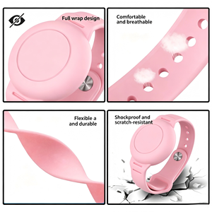 Étui de protection en silicone à taille fine compatible avec Apple AirTag, bracelet en silicone étanche anti-perte pour enfants - Product Image 4