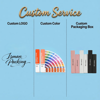 Palette de fard à paupières vide en plastique transparent blanc 3g avec logo personnalisé ISMAN, étui à poudre, vente en gros, conteneur cosmétique portable