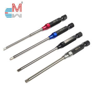 Tự Làm Lớp 1/4 ''Sk51 <span class=keywords><strong>Hex</strong></span> Shank Điều Khiển Điện Lời Khuyên Thiết Lập 4 Mảnh Tuốc Nơ Vít Bit Kích Thước 1.5 2.0 2.5 3.0Mm Thép Xử Lý OEM RC - Product Image 1