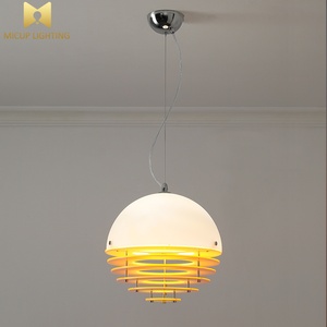 Resina redonda puesta de sol naranja ambiente candelabro sala de estar estudio estilo étnico Hotel luz cálida Retro restaurante Café - Product Image 4