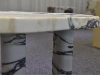 Table d'appoint multifonctionnelle en marbre Calacatta Viola, pierre naturelle moderne de luxe UnionStone, bord en marbre, meubles de salon personnalisés