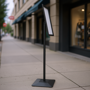 Soporte de Metal Resistente para Carteles de 11 x 17 Pulgadas, Base Ajustable, Soporte para Pósteres de Exterior, Negro, Exhibición Vertical y Horizontal - Product Image 2