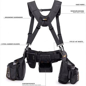 Cinturón de herramientas de muestra gratis, bolsa de herramientas magnética, cinturones de herramientas acolchados de alta resistencia con 27 bolsillos para hombres, bolsa de herramientas desmontable y ajustable - Product Image 5