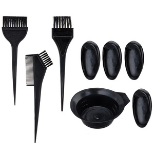 Kit de coloration capillaire : bol en plastique noir, pinceau, protège-oreilles, outils de coloration pour salon et usage domestique - Product Image 5