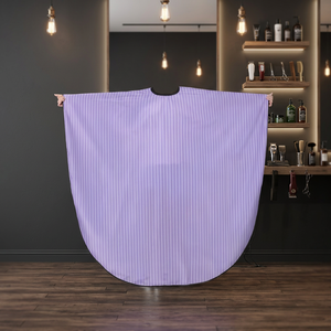 Capa de Barbero Unisex Duradera con Rayas Lavanda, Impresa por Sublimación, Impermeable, de Poliéster Sin Costuras, Esencial para el Trabajo - Product Image 2