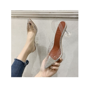 Vente en gros d'usine, talons hauts, grandes tailles, chaussures à bout pointu en cristal pour femmes, chaussures tendance - Product Image 2