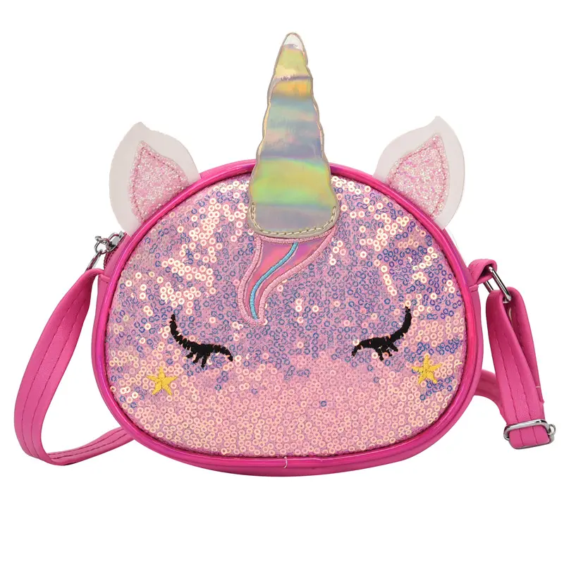 Fantasy shiny unicorn baby girl cute cartoon fashion princess bag borsa a tracolla fantasia per bambini borsa a tracolla per bambini