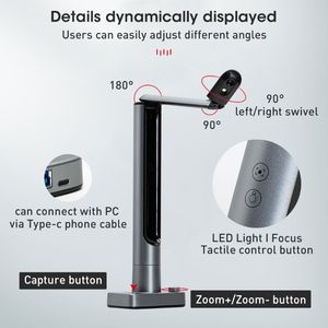 <strong>High</strong> <strong>Resolution</strong> 48 Megapixel Automatic Book Scanner <strong>High</strong> Speed Document <strong>Visualizer</strong> with Touch Screen Whiteboard Visual Presenter - Product Image 3