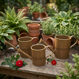 Ensemble de 3 arrosoirs en émail en forme de tasses - Product Image 3