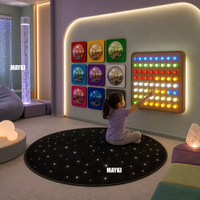 Tapis interactif à fibres optiques LED pour stimulation sensorielle, rechargeable, à changement de couleur, effet ciel étoilé