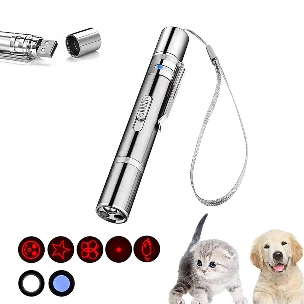 Multifunction Laser Point Pen Uv Flashlight 3 in 1 Lazer Cat Toys Green Laser Verde Light Pointer High Power