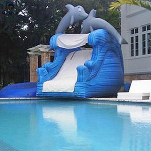 Tobogán de delfín inflable, comercial, con piscina de agua - Product Image 2