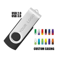 Clé USB promotionnelle 1 To pivotante USB 2.0 avec logo 2 Go 4 Go 16 Go Vente en gros de mémoires USB