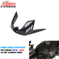 AISKA Cubierta de Tanque de Aire Delantera de Fibra de Carbono 3K Real Completamente Seca para Motocicleta Yamaha R1 R1M 2020-2026
