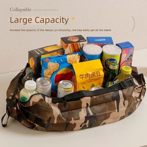 Custom Logo Oxford Cloth Reusable Shopping <b>Bags</b> Foldable Grocery Storage Tote Duffle <b>Bag</b> - Product Image 4