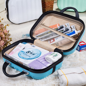 14/16 Inch <strong>Small</strong> Hand Plastic Makeup Bag Beauty case Makeup <strong>Suitcase</strong> for Travelling - Product Image 3