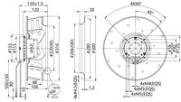 Seemtek 310mm EC Moteur 230V Lame Arrière Extracteur Centrifuge Ventilateur pour Cuisine