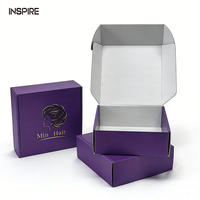 Cajas de Correo Impresas con Logotipo Personalizado, Cajas de Cartón Corrugado Reciclables para Pelucas de Cabello Humano, Caja de Embalaje para Regalos y Envíos