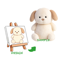 Peluche personnalisée avec design brodé, maille super douce
