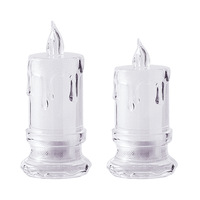 Bougies LED sans flamme étanches, blanc chaud vacillant, à piles, lumières de Noël, décorations de fête
