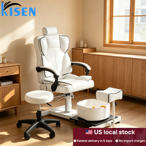 Sillón de Pedicura Eléctrico Moderno Kisen, Muebles de Salón de Lujo sin Tuberías, Sillón de Masaje para Manicura y Pedicura con Spa para Pies - Product Image 3