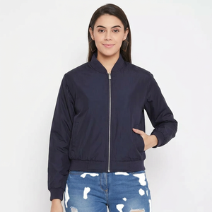 Chaqueta Bomber Ligera con Cierre y Logotipo Bordado Personalizado para Mujer, Resistente al Agua, al Viento y de Secado Rápido - Product Image 1