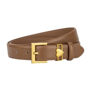 Ceinture décontractée pour femme Tiyo en cuir véritable, forme cœur, boucle ardillon en peau de vache, largeur 2,5 cm, durable pour les activités de plein air, les trajets quotidiens et le cyclisme - Product Image 4