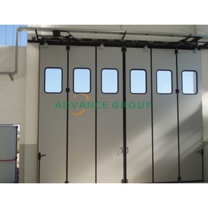 Puerta plegable <span class=keywords><strong>corredera</strong></span> industrial Partición de almacén de acero que ahorra espacio con puertas industriales de fácil instalación - Product Image 2