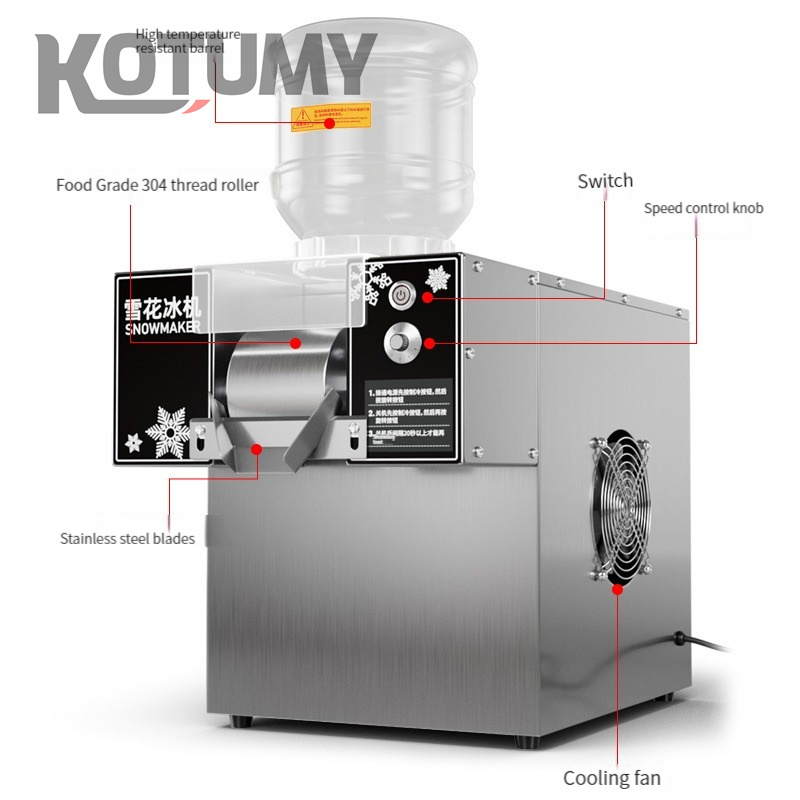 60kg/days Commercial Snowflake Ice Machine - Video Inspection