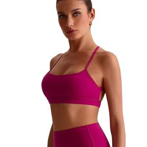 Hete Sexy Beauty Cross Back Gymkleding Push-Up Yogabeha Op Maat Gemaakte Ademende Racerback Hardloopsportbeha - Product Image 6