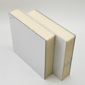 16 PU thép mạ kẽm Tấm bánh <span class=keywords><strong>sandwich</strong></span> cách âm màu xám <span class=keywords><strong>EPS</strong></span> 100mm bọt cho bên ngoài bức tường cho phòng lạnh - Product Image 3