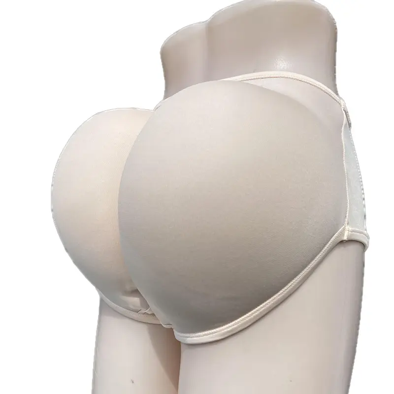Celana dalam bantalan paha spons untuk wanita, celana dalam pembentuk tubuh empuk pinggul pengangkat pantat